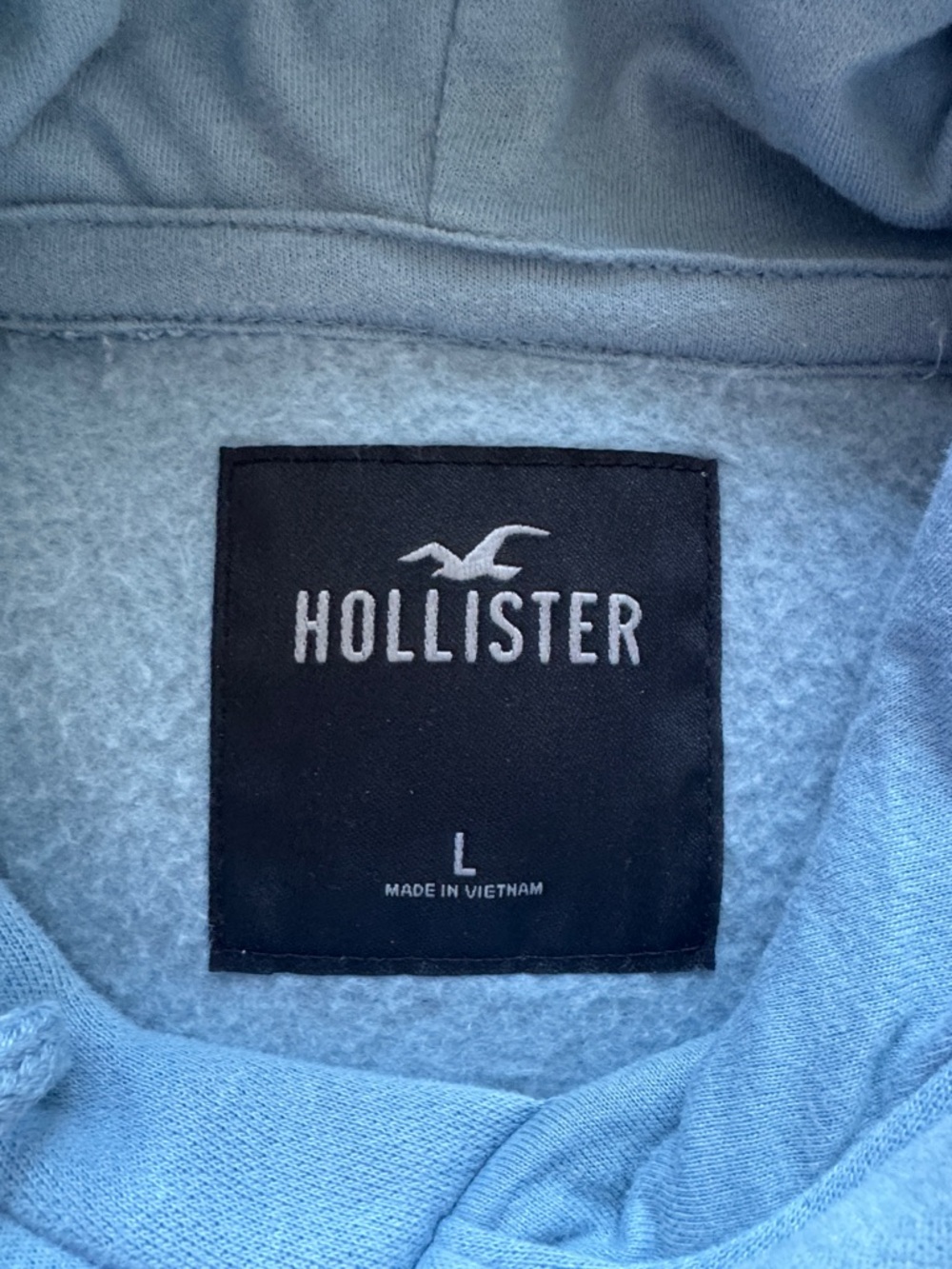 Hollister Men's Pullover Hoodie - Light Slate Blue - Picture 4 of 4